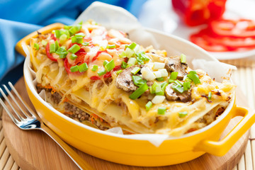 Italian lasagna with vegetables