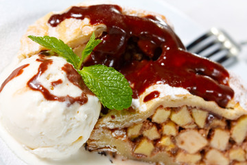 Apple Strudel close-up