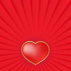 red background with heart