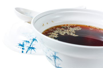 Japanese miso soup with sesame seeds
