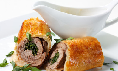 Veal Baked in Puff Dough