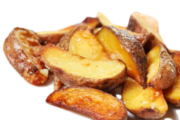 Potato wedges roasted in their skins