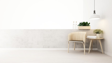 living area on balcony in home or apartment - 3D Rendering