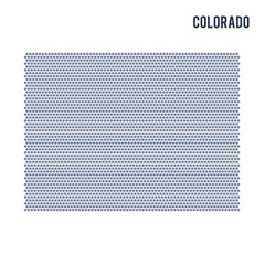 Vector hexagon map of State of Colorado on a white background