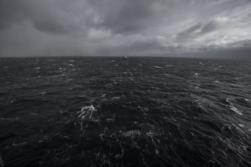 North Sea with Supply whessel in horizon