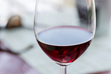 Glass of Cabernet Sauvignon Red Wine  Close Up