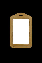 Blank badge isolated on black background.