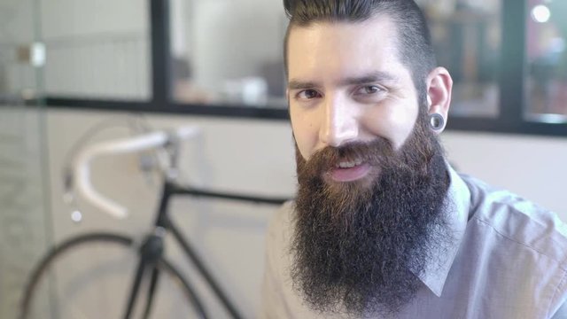 Man using smart phone