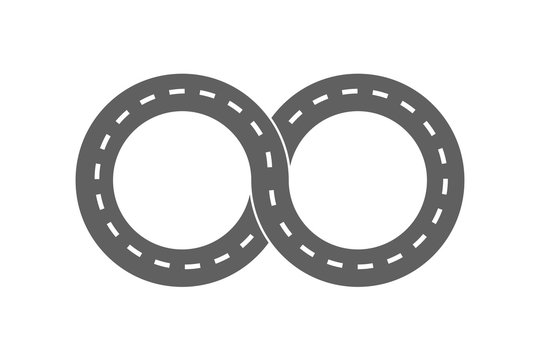 Vector illustration of infinity road symbol