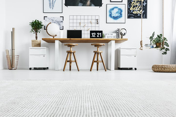 Fototapeta premium Hipster home office interior