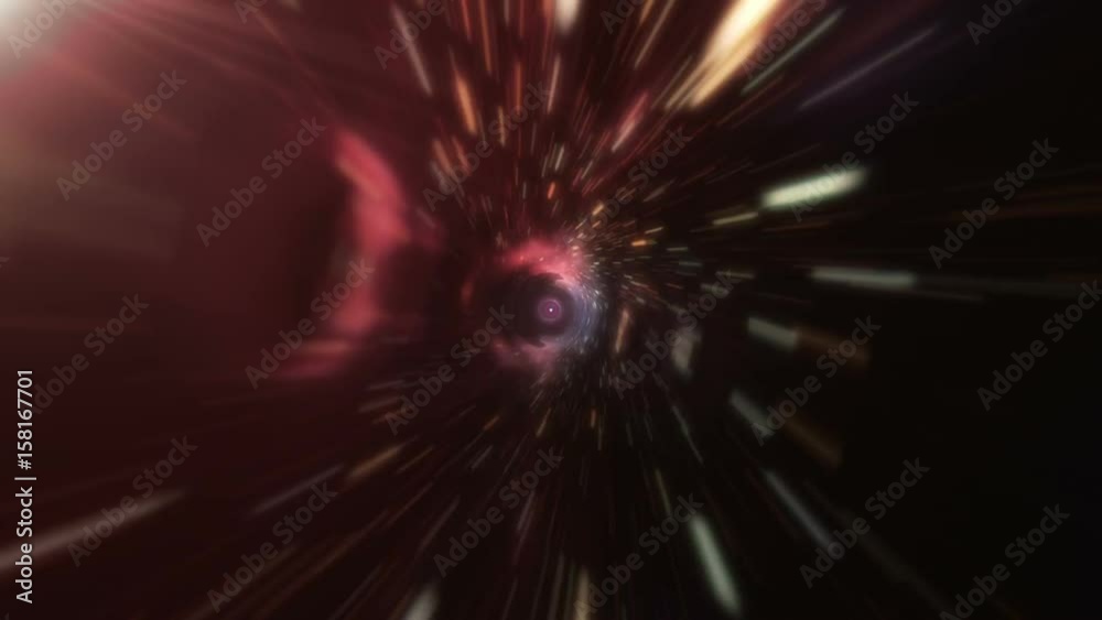 Canvas Prints plaid on an abstract space tunnel with a flight into space