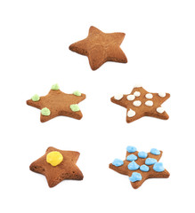 Star shaped cookie isolated
