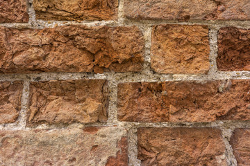 Distressed Wall With Broken Bricks Texture