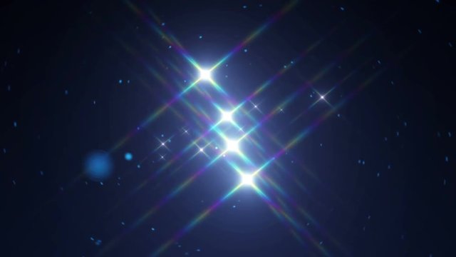 space stars light ray