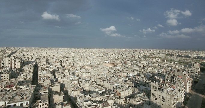ville d&eacute;truite homs syrie 