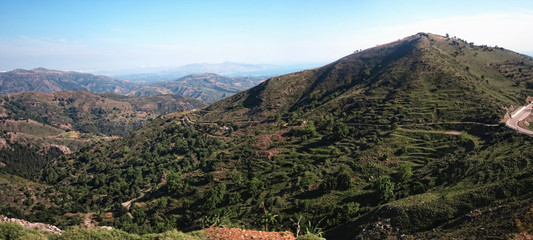Road through the Lefka Ori Mountains of Crete (Greece)