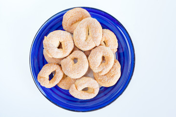 italian wine donuts served on a dish (Ciambelle al Vino)