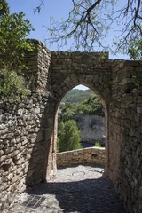 Deurstickers Village of Minerve France Arch  Languedoc France  © A