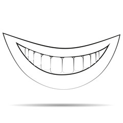 Vector image smiling.