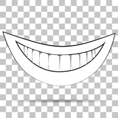 Vector image smiling on a transparent background.