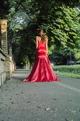 Evening Ball in a red dress