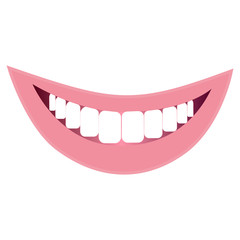 Vector image smiling.