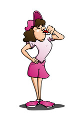 blow whistle on isolated white