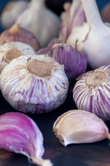  viele rote Knoblauchzehen