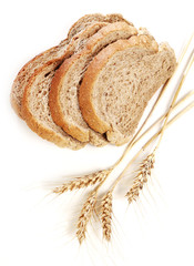 Bread slices isolated
