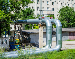 Fototapeta na wymiar Pipeline in the city