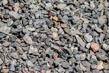 Crushed stone as a background