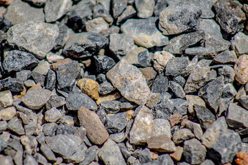 Crushed stone as a background