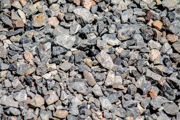 Crushed stone as a background
