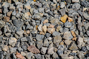Crushed stone as a background