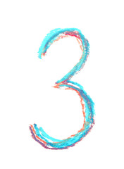 Hand drawn number symbol isolated