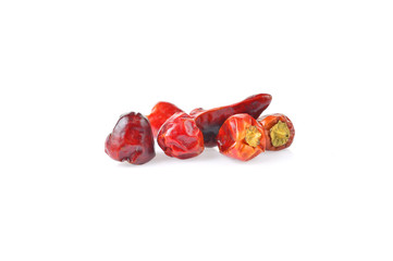 The chili of isolated on a white background