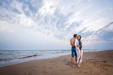 couple walking on the beach