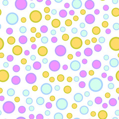Seamless pattern with colorful circles. Vector illustration