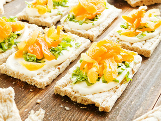 Healthy bread snacks