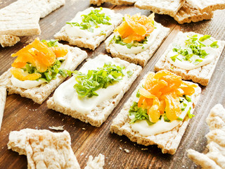 Healthy bread snacks