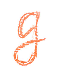 Single hand drawn letter isolated