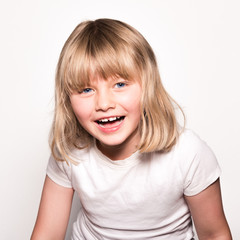 Girl on White Background