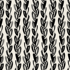 Seamless brushpen textile doodle pattern grunge texture