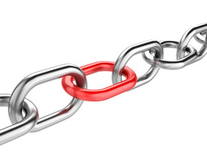 Obraz premium Red Chain Link