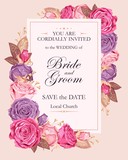 Vintage wedding invitation