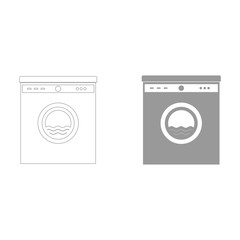 Washing machine  the grey color icon .
