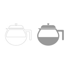 Teapot icon. the grey color icon .