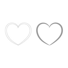 Heart  the grey color icon .