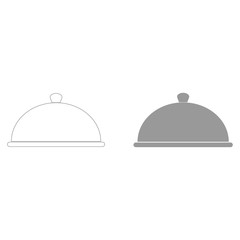 Dish  the grey color icon .