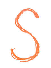 Single hand drawn letter isolated